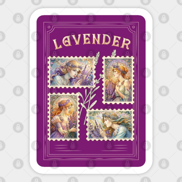 Provence. Lavender Sticker by CatCoconut-Art